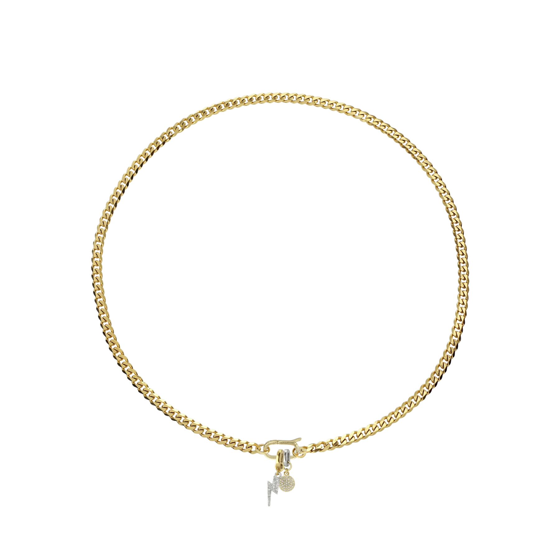 Cuban link sales chain with charm